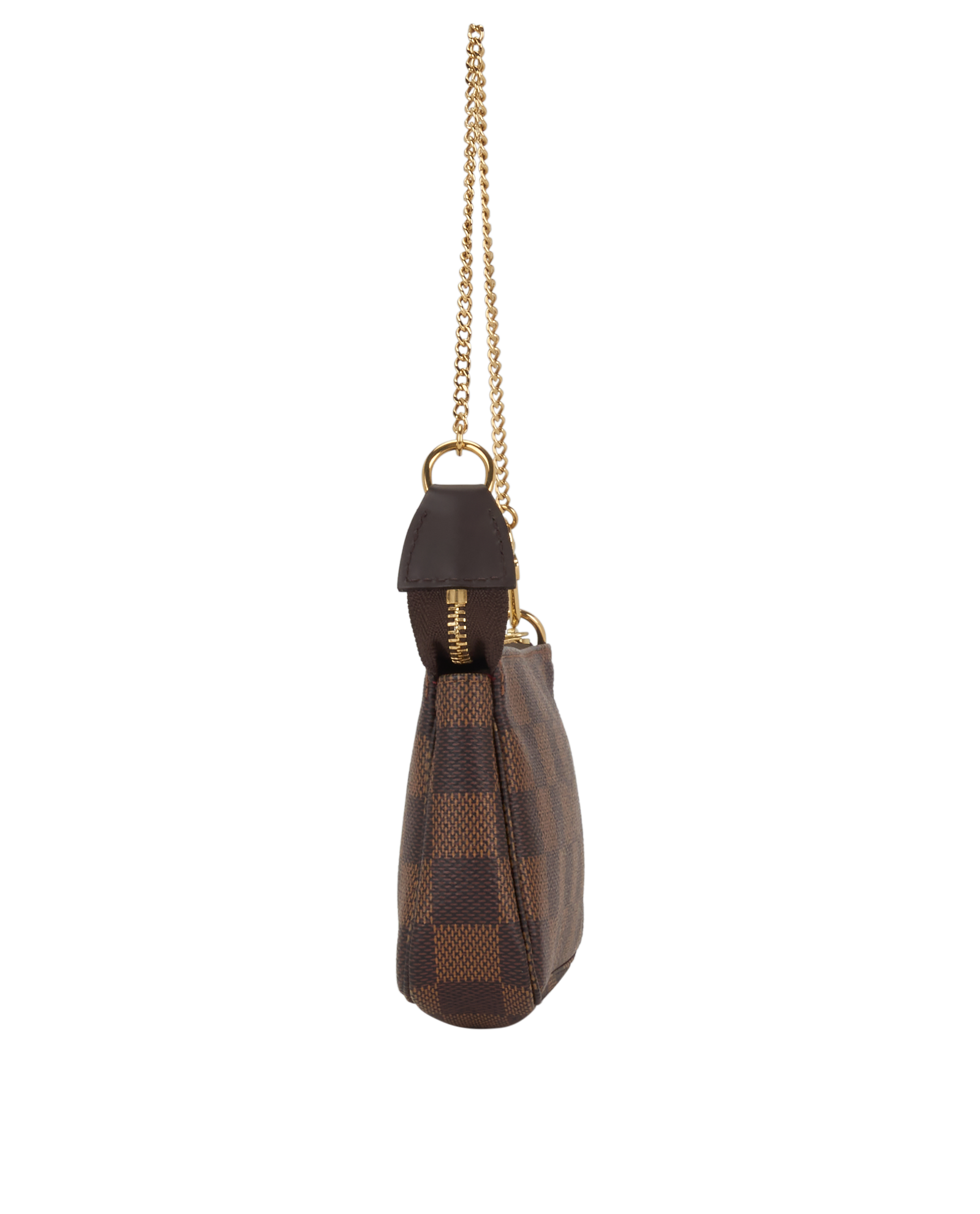 Mini Pochette Accessories, &pound;450, Handbags, Brown, Canvas, Bottom view